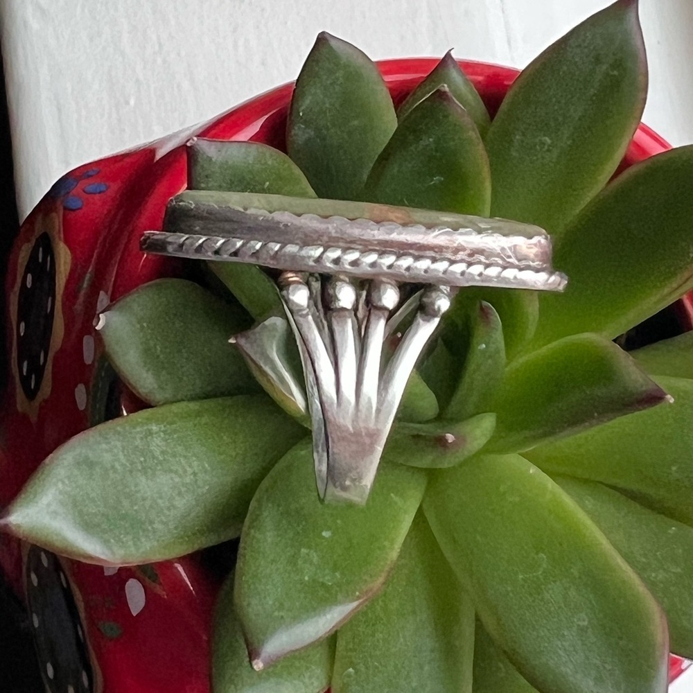 Green Oval Ring - image 2